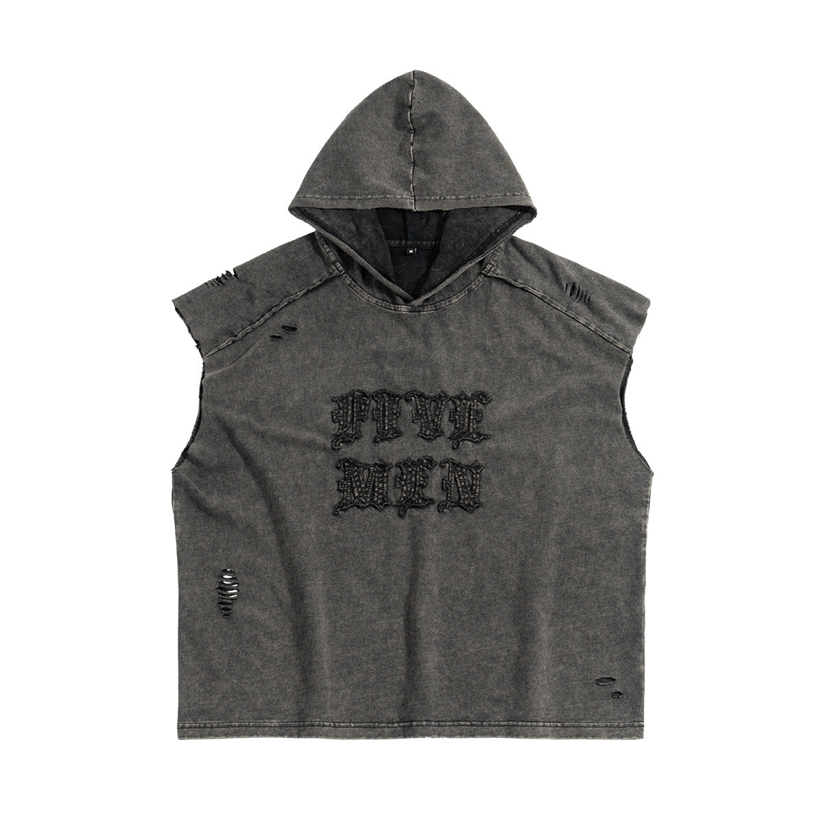 Merican-style Vintage Hooded Sleeveless Vest For Men