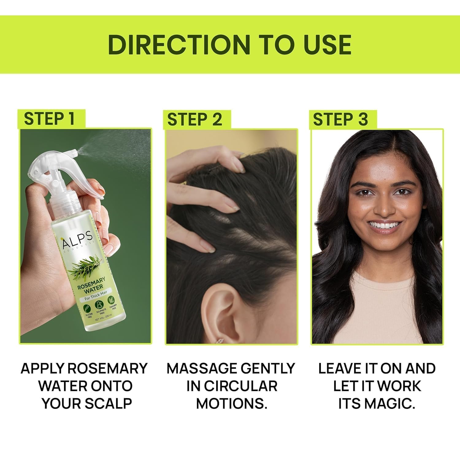 Rosemary Water, Hair Spray For Regrowth (Pack of 3)