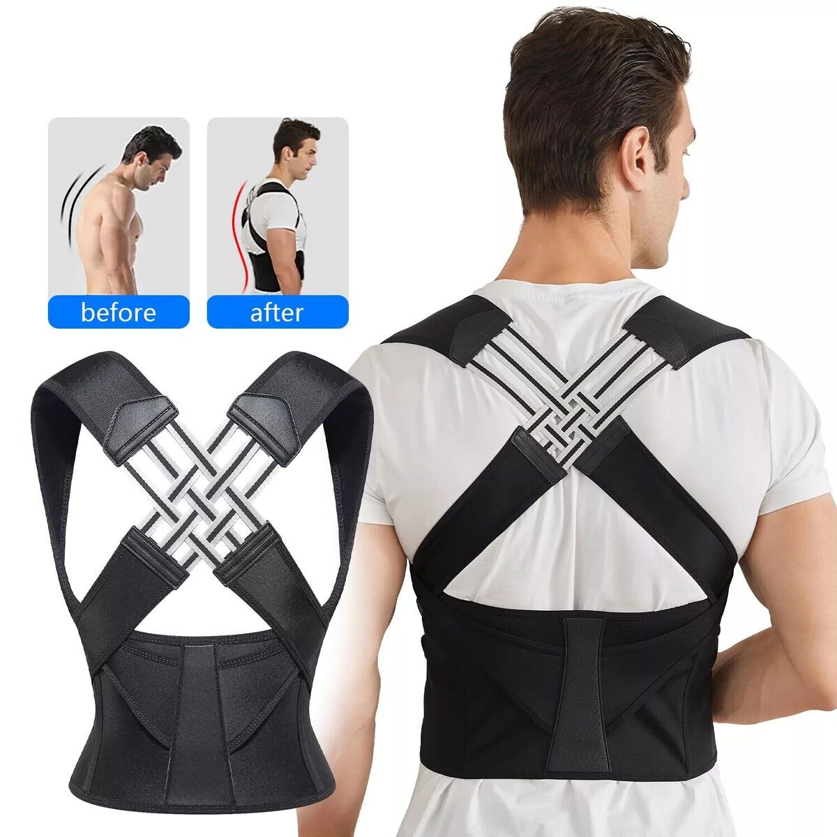Adjustable Back Posture Corrector/ Slouching Relieve Pain Belt Women & Men