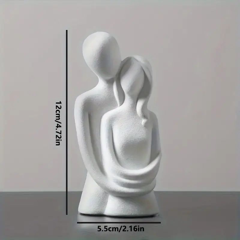 Love Statue Hugging Couple Ceramic Decor