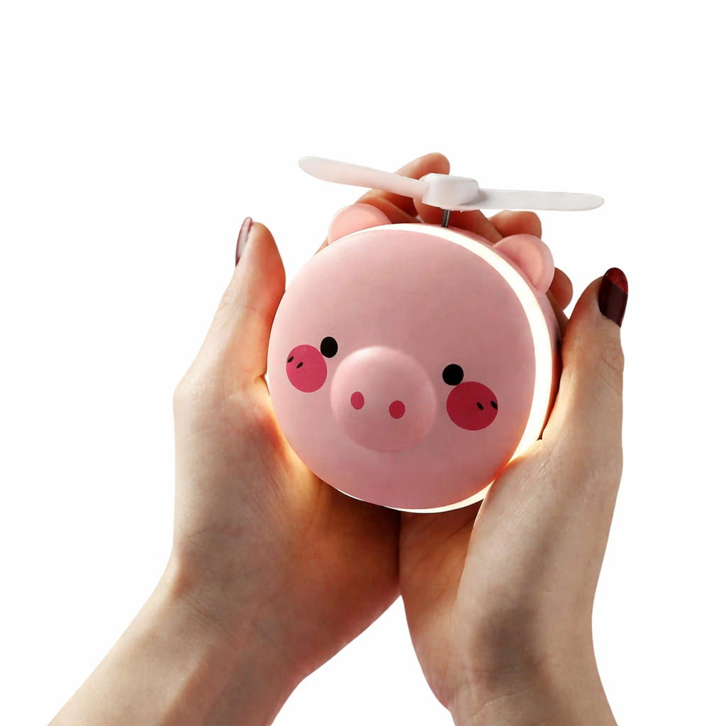Piggy Fan with Mirror