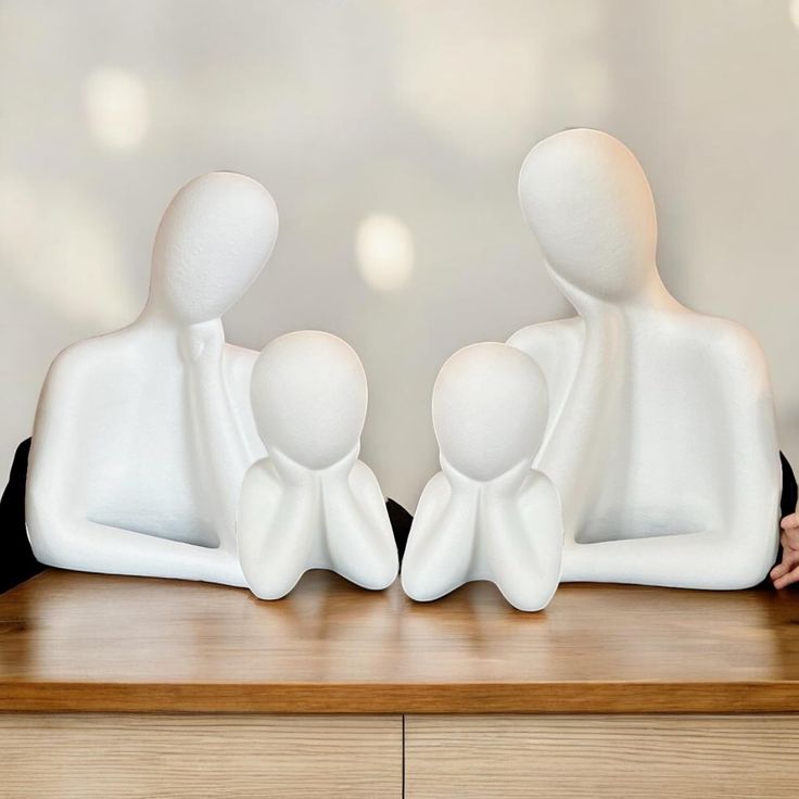 Couple Family Statue Ceramic Thinker Sculpture (Home decor)