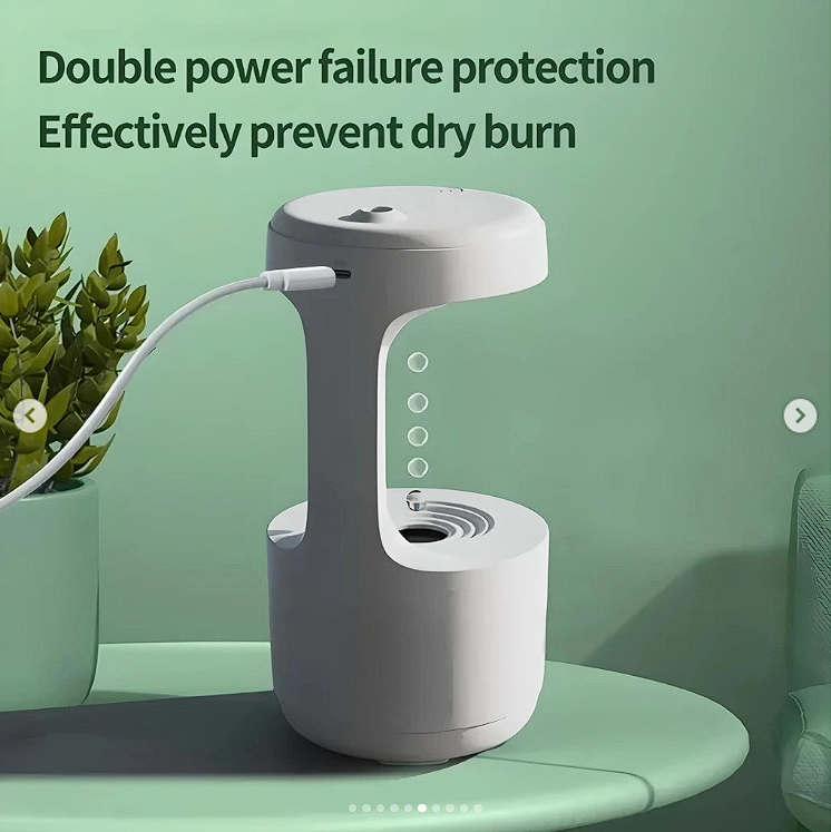 Anti-Gravity Water Droplet Humidifier