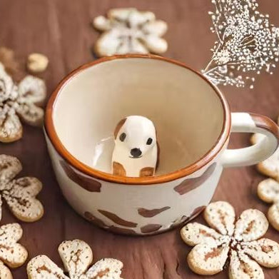 Adorable Ceramic Dog-Themed Coffee Mug