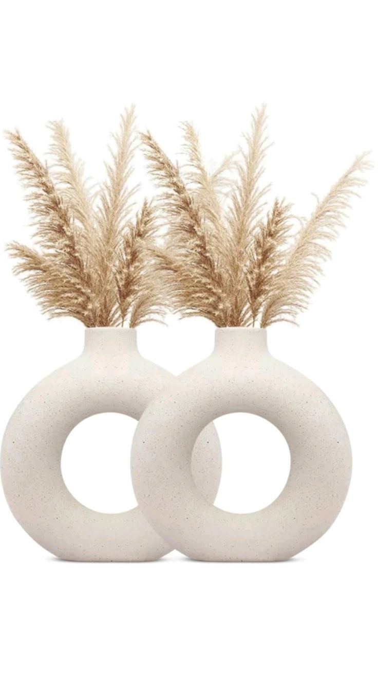 Donut Design Set Of 2 (Size 6 Inch ) Ceramic Vase