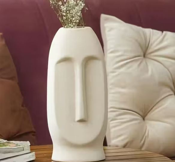 New Elegant Face Ceramic Vase | Pack of 1