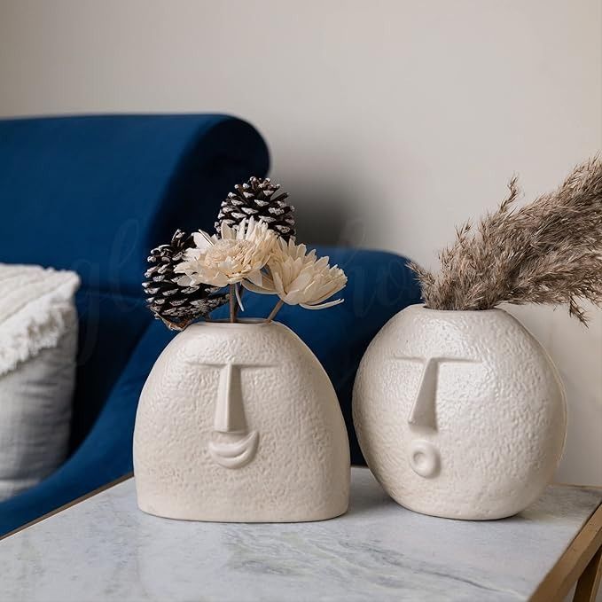 Face Shaped Flower Vase |Decorative Vase | Pack of 2