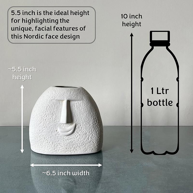 Face Shaped Flower Vase |Decorative Vase | Pack of 2