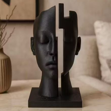 Abstract Split-Face Sculpture
