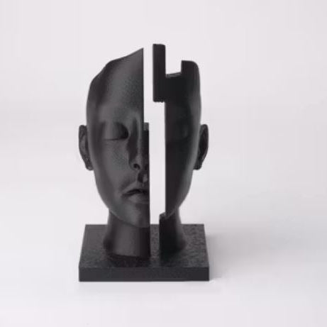 Abstract Split-Face Sculpture