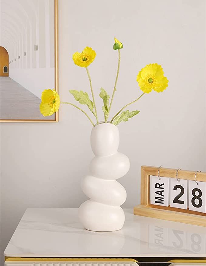 Pebbles vase egg art ceramic flower Vase