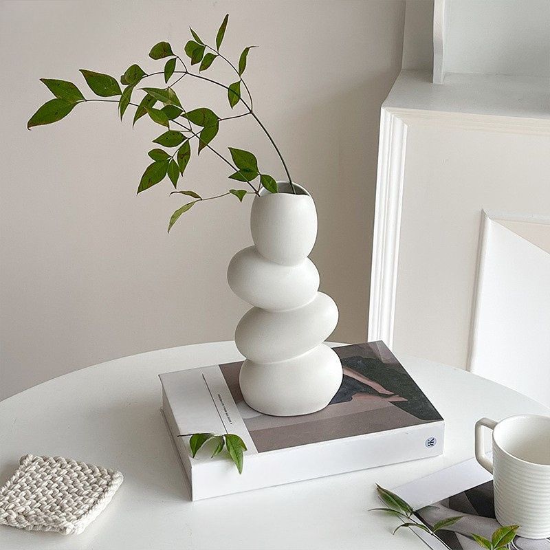 Pebbles vase egg art ceramic flower Vase